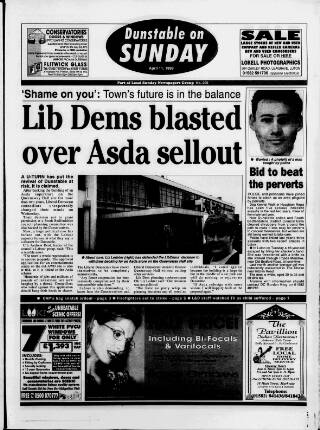 cover page of Dunstable on Sunday published on April 11, 1999