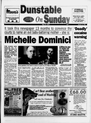cover page of Dunstable on Sunday published on May 16, 1999