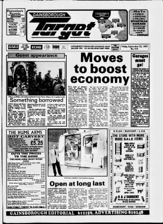 cover page of Gainsborough Target published on September 22, 1995