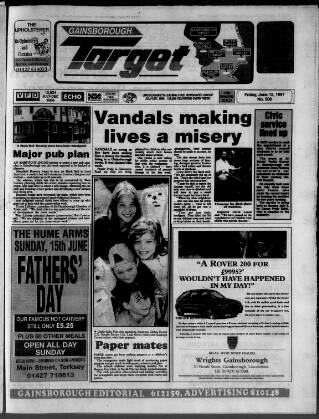cover page of Gainsborough Target published on June 13, 1997