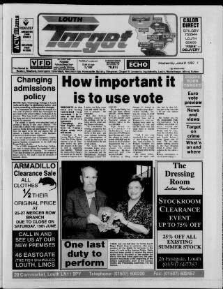 cover page of Louth Target published on June 9, 1999