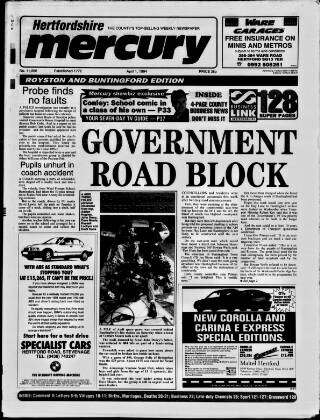 cover page of Royston and Buntingford Mercury published on April 1, 1994