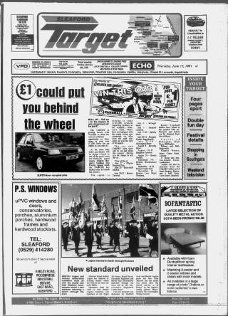 cover page of Sleaford Target published on June 13, 1991