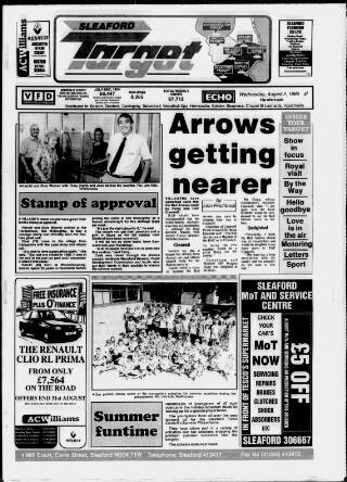 cover page of Sleaford Target published on August 2, 1995