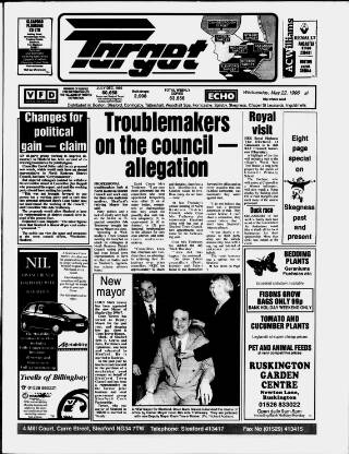 cover page of Sleaford Target published on May 22, 1996