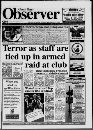 cover page of Great Barr Observer published on September 22, 1995