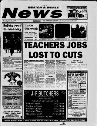 cover page of Weston & Worle News published on May 22, 1997