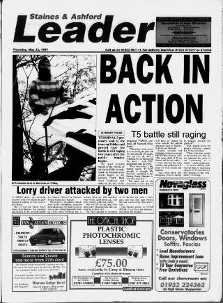 cover page of Staines Leader published on May 22, 1997