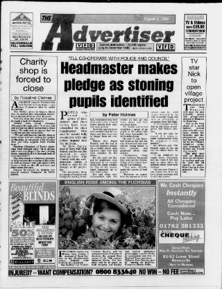 cover page of Potteries Advertiser published on August 5, 1999