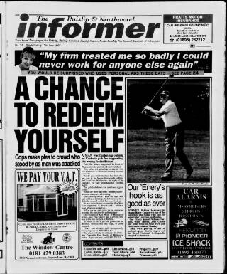 cover page of Ruislip & Northwood Informer published on June 13, 1997
