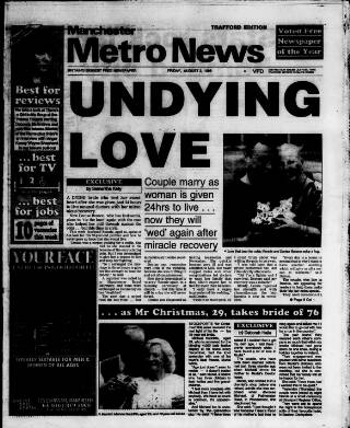 cover page of Manchester Metro News published on August 2, 1996