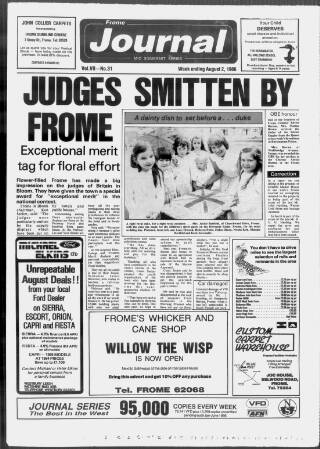 cover page of Frome Journal published on August 2, 1986