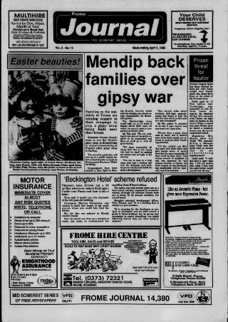 cover page of Frome Journal published on April 1, 1989
