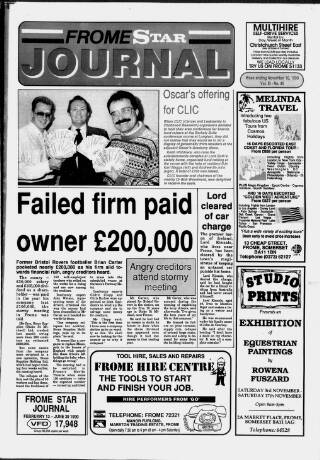 cover page of Frome Journal published on November 10, 1990