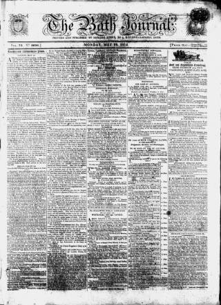 cover page of Bath Journal published on May 22, 1815