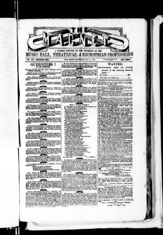 cover page of Magnet (Leeds) published on June 13, 1885