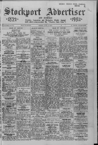 cover page of Stockport Advertiser and Guardian published on June 13, 1952