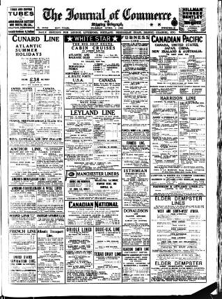 cover page of Liverpool Journal of Commerce published on April 1, 1930