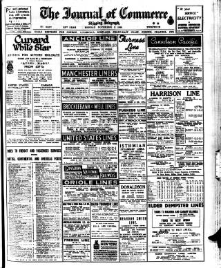 cover page of Liverpool Journal of Commerce published on November 2, 1936