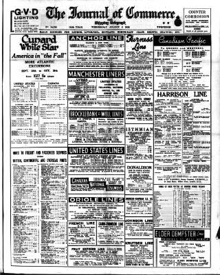 cover page of Liverpool Journal of Commerce published on August 2, 1939