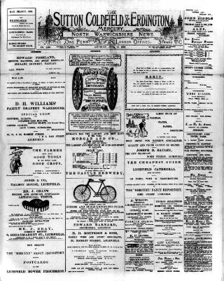 cover page of Sutton Coldfield and Erdington Mercury published on June 13, 1903