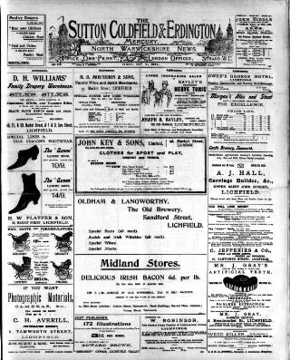 cover page of Sutton Coldfield and Erdington Mercury published on May 6, 1904
