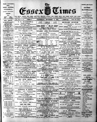 cover page of Essex Times published on November 2, 1904