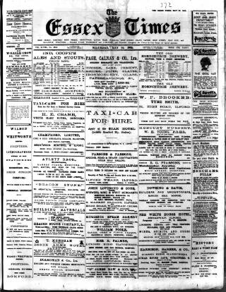 cover page of Essex Times published on May 22, 1909