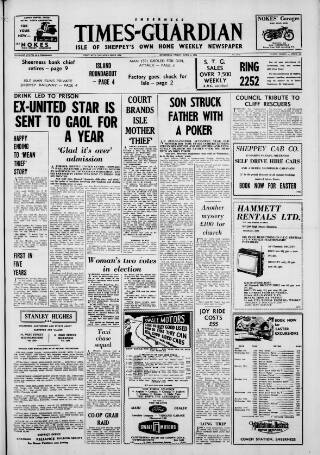 cover page of Sheerness Times Guardian published on April 1, 1966