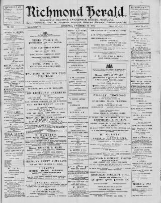 cover page of Richmond Herald published on November 2, 1901