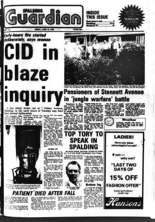 cover page of Spalding Guardian published on June 13, 1980