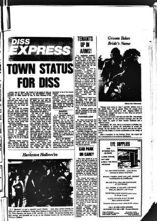 cover page of Diss Express published on November 2, 1973