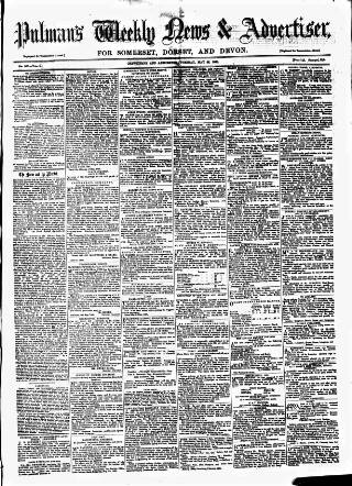 cover page of Pulman's Weekly News and Advertiser published on May 22, 1860