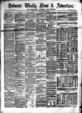 cover page of Pulman's Weekly News and Advertiser published on June 13, 1865