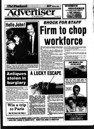 cover page of Fenland Citizen published on April 1, 1987