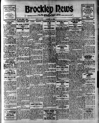cover page of Brockley News published on August 2, 1929