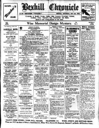 cover page of Bexhill-on-Sea Chronicle published on May 22, 1926