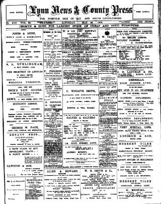 cover page of Lynn News & County Press published on May 22, 1909