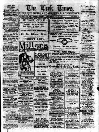 cover page of Leek Times published on May 22, 1920