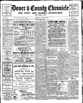 cover page of Dover Chronicle published on May 22, 1915