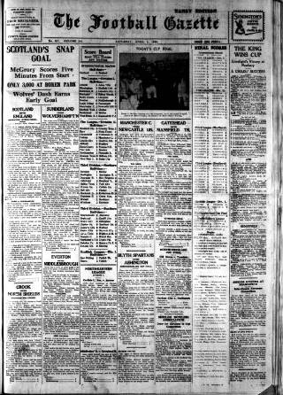 cover page of Football Gazette (South Shields) published on April 1, 1933