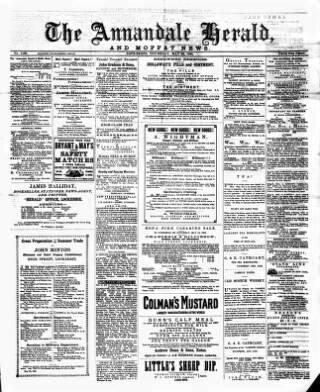 cover page of Annandale Herald and Moffat News published on May 22, 1884