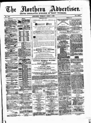 cover page of Northern Advertiser (Aberdeen) published on April 1, 1879