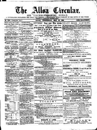 cover page of Alloa Circular published on May 22, 1889