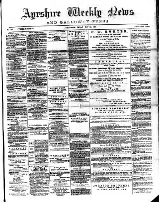 cover page of Ayrshire Weekly News and Galloway Press published on May 22, 1891