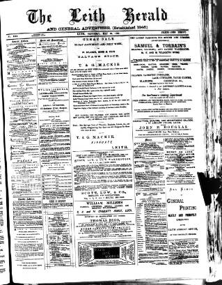 cover page of Leith Herald published on May 22, 1886