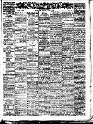 cover page of Weekly Scotsman published on June 13, 1885