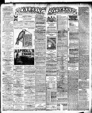 cover page of Weekly Scotsman published on November 2, 1889