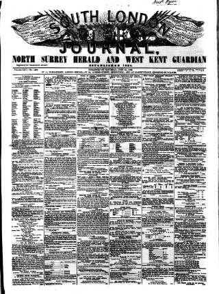 cover page of South London Journal published on June 13, 1863