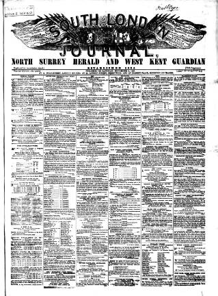 cover page of South London Journal published on November 2, 1867